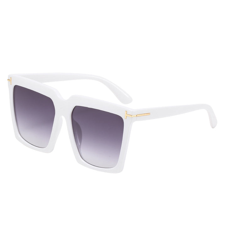 Dame oversized firkantet solbrille med luksuriøse aksenter Skanto