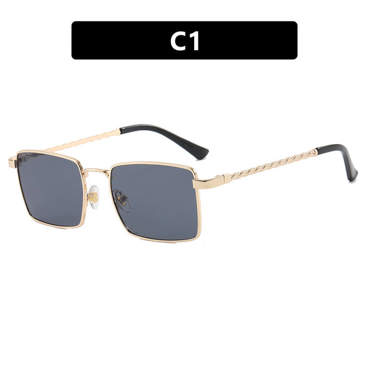 Dame kvadratisk solbrille med elegant metallramme Skanto