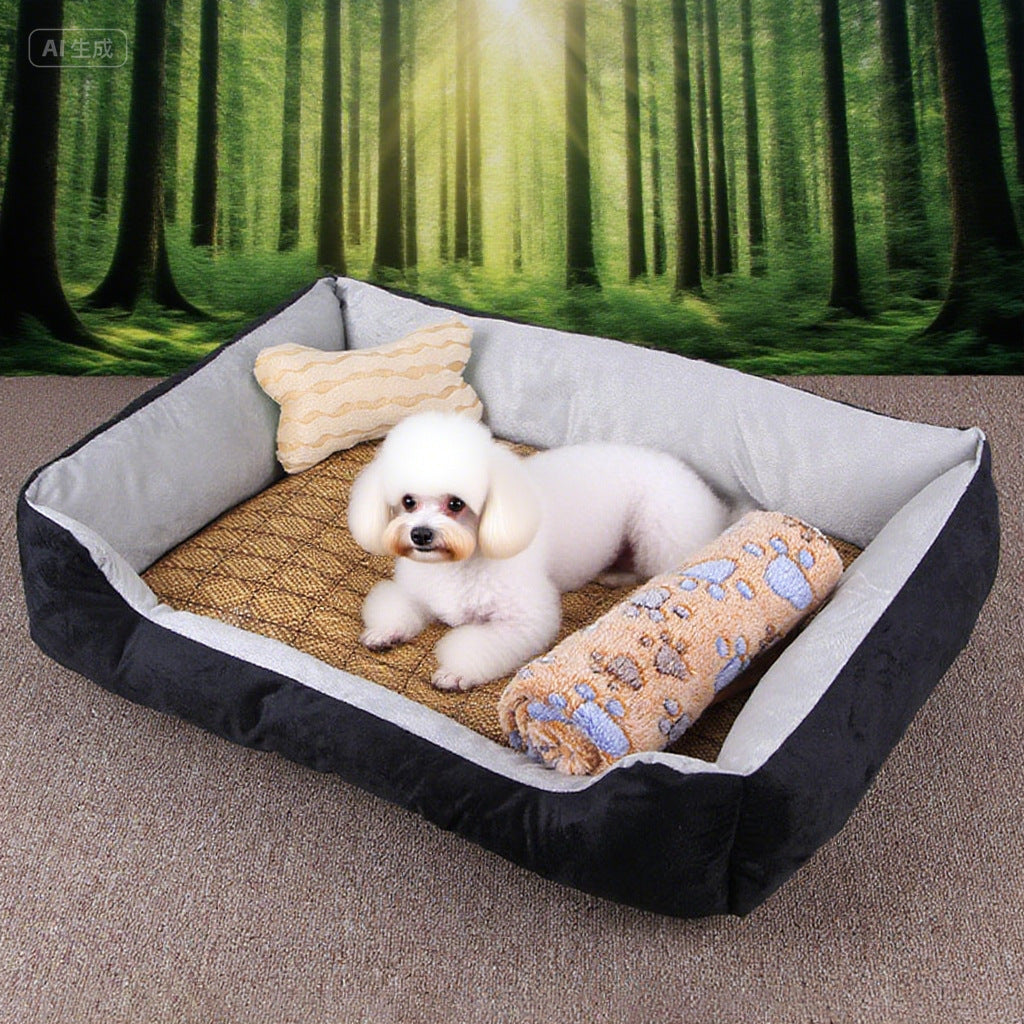 Plush ortopedisk hundeseng