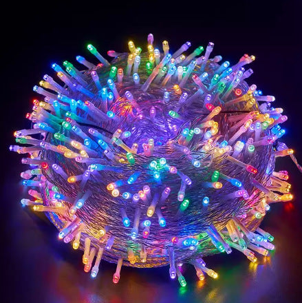 Decorative Outdoor LED Star and Globe String Lights Weather-Resistant Versatile Hanging Garland Skanto