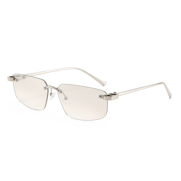 Dame moteriktig rektangulær solbrille med minimalistisk ramme Skanto