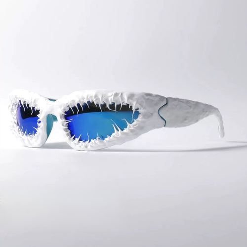Damer kreativ design-solbrille med unik strukturert ramme Skanto