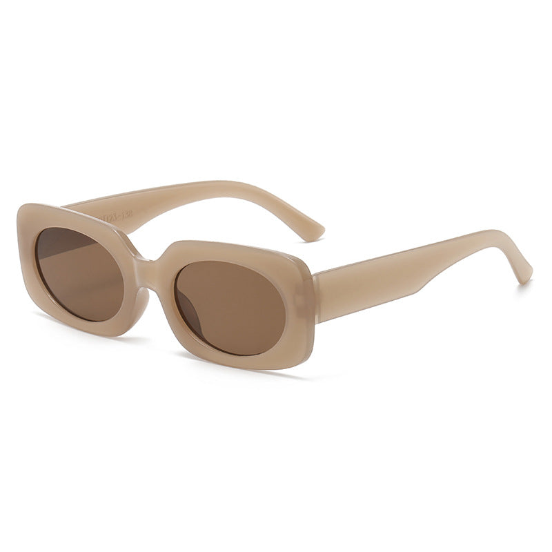 Dame Moteg Solbrille med unikt gjennomsiktig ramme Skanto