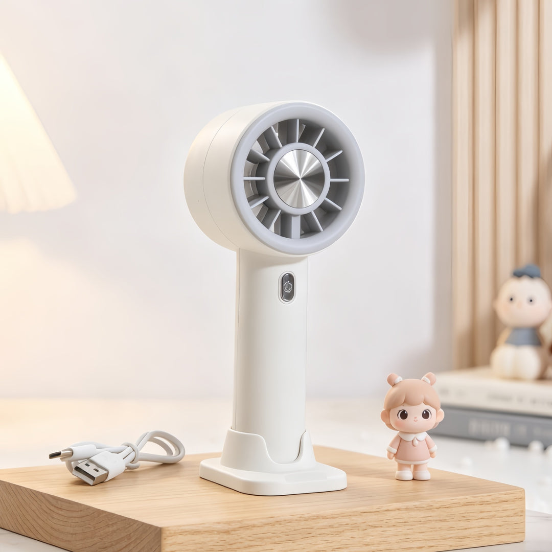 Bærbar håndvifte med ergonomisk design og flere hastighetsmodi Skanto