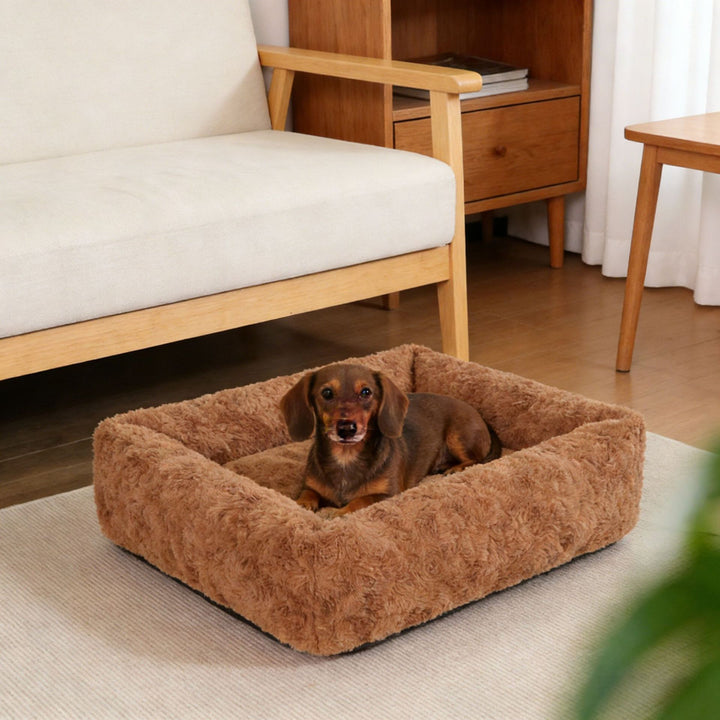 Plush rektangulær hundeseng