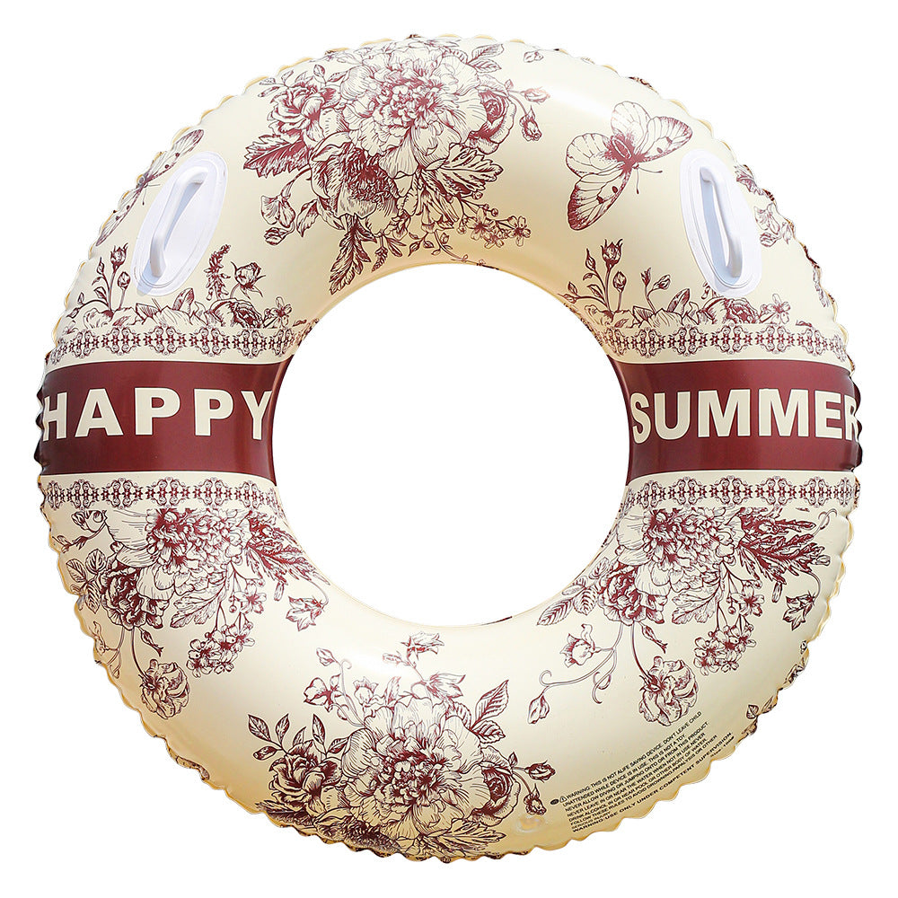 Unisex Elegant Swim Ring med Blomsterdesign Skanto
