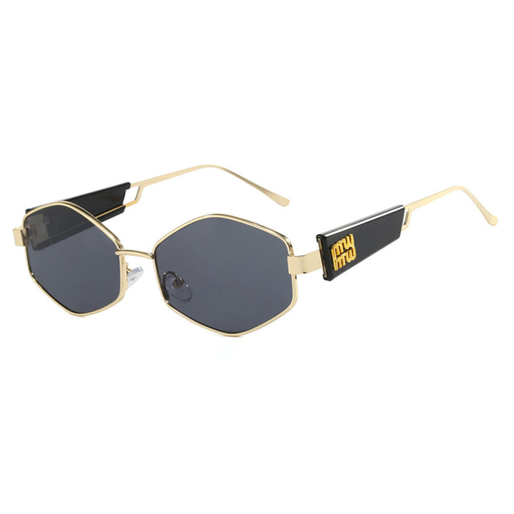 Dame geometrisk solbrille med moteriktig design og UV-beskyttelse Skanto