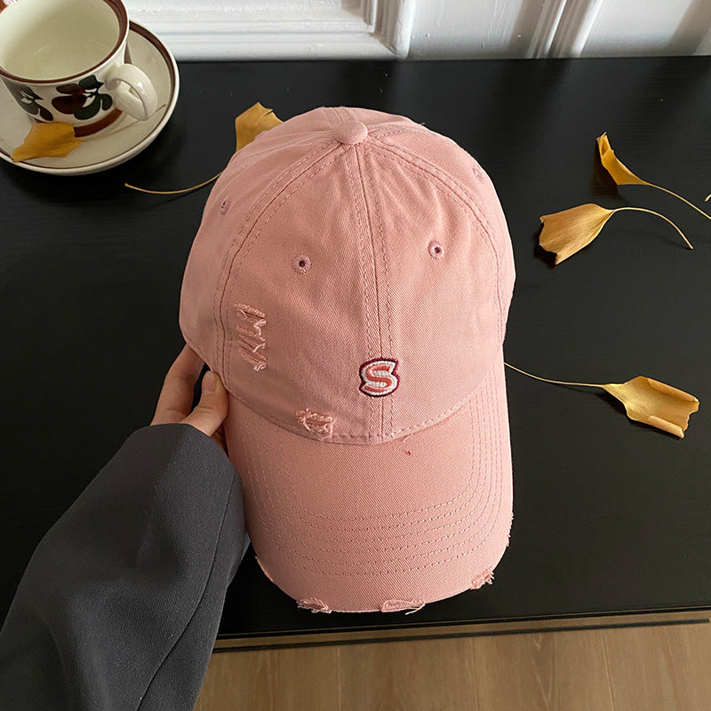 Unisex Slittet Brodert Baseball Caps Skanto
