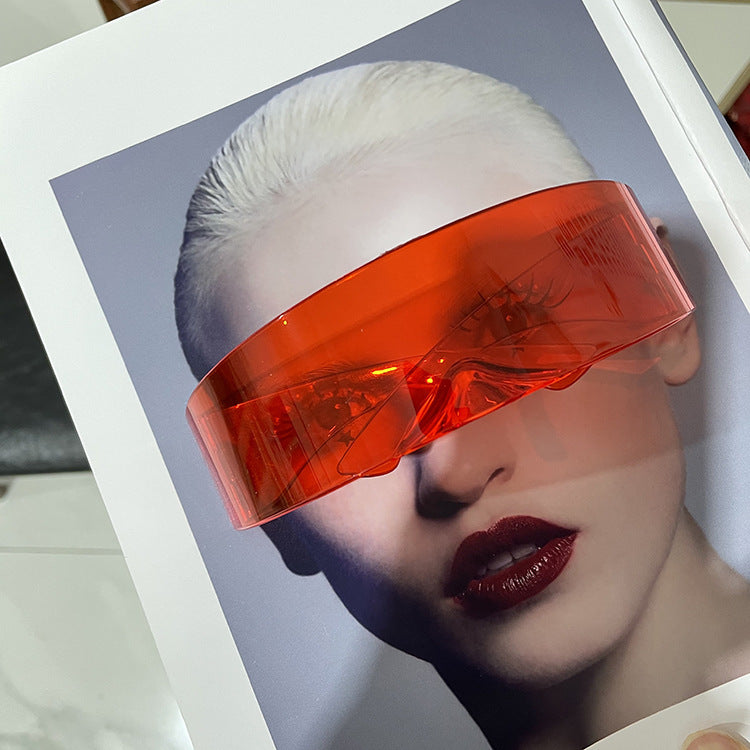Damer futuristisk visir-lignende solbrille Skanto