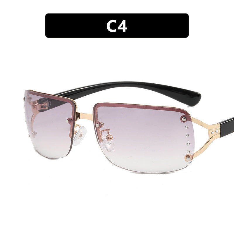 Dame futuristisk, slank Shield-solbrille Skanto