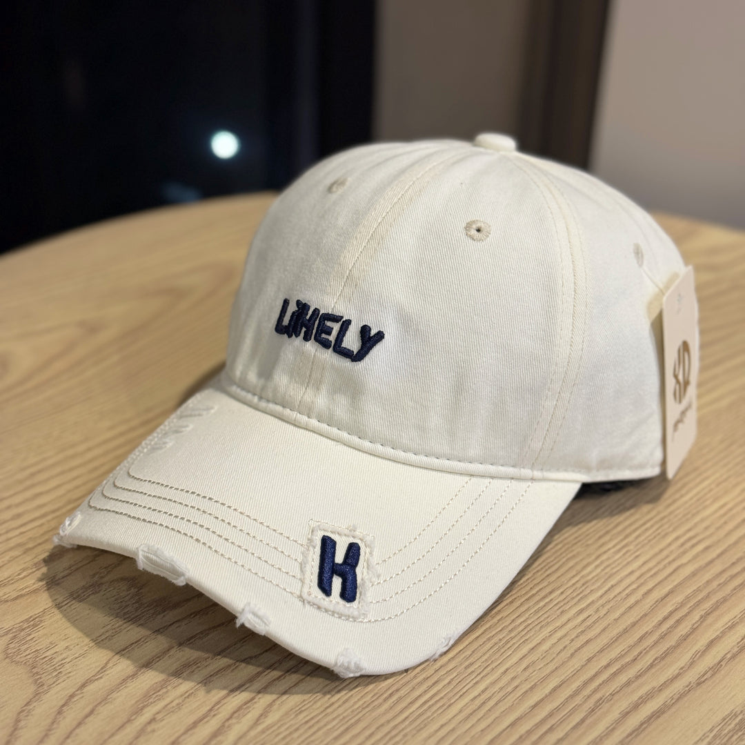 Kvinne Slitt Brodert Baseball Caps Skanto