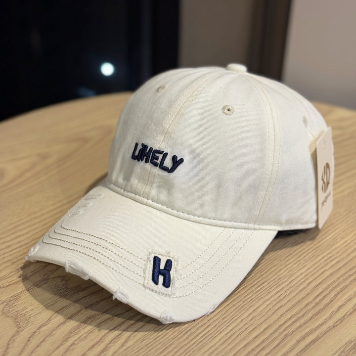 Kvinne Slitt Brodert Baseball Caps Skanto