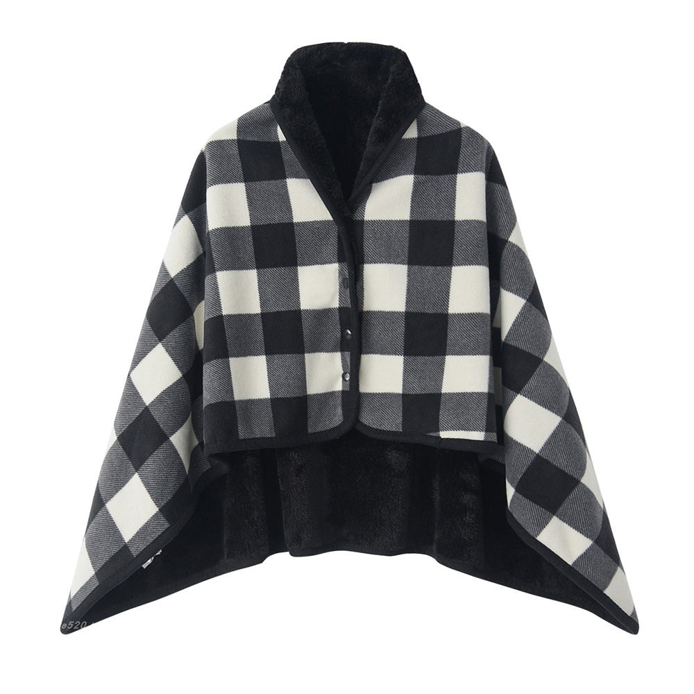 Dame Komfortabel Varmeholdende Poncho-Teppe Skanto
