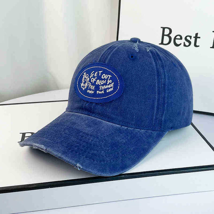 Kvinne Casual Distressed Bomull Baseball Caps Skanto