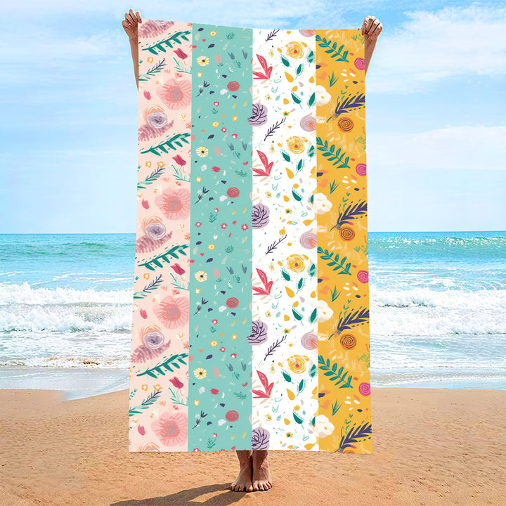 Ladies beach towel with maritime stripe pattern Skanto