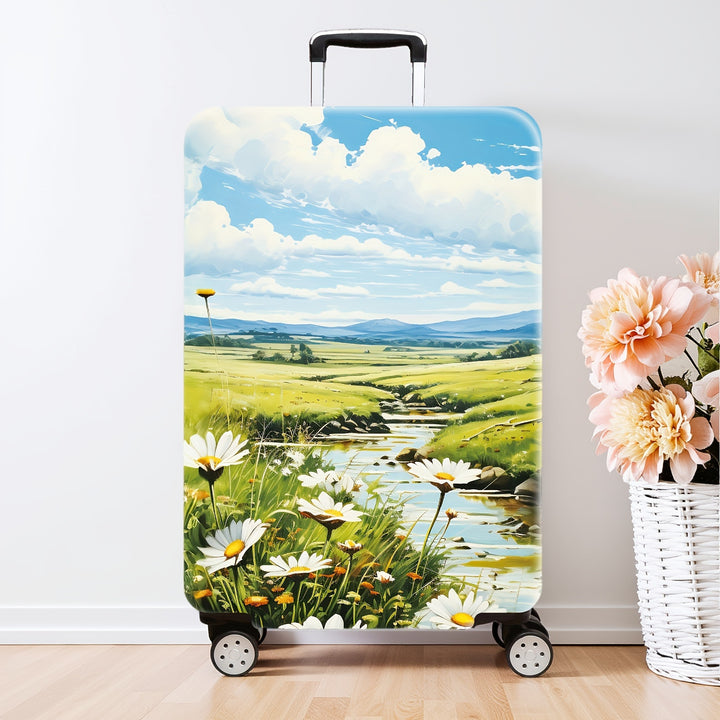 Damer hardkoffert med blomstermotiv Skanto