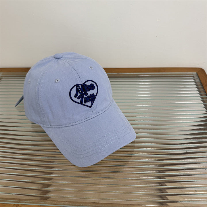Kvinne Brodert Hjerte-Detalj Baseball Cap Skanto