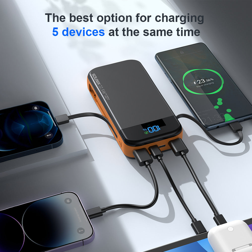 Høyytelses powerbank med LED-skjerm og hurtigladeteknologi Skanto