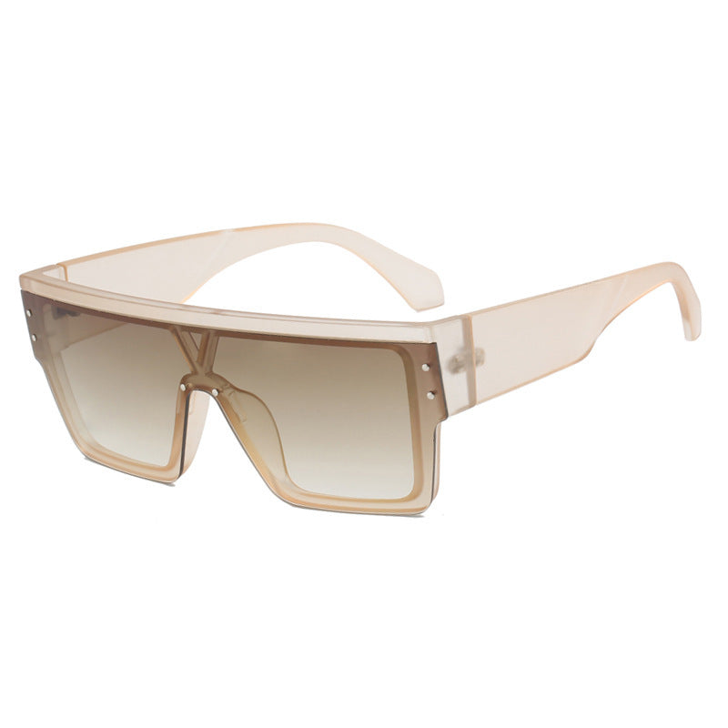 Dame futuristisk Oversized-solbrille med klare glass Skanto