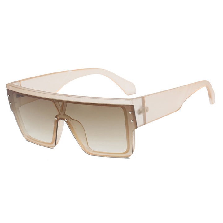 Dame futuristisk Oversized-solbrille med klare glass Skanto