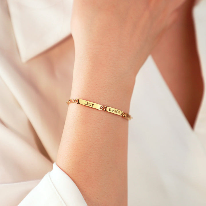 Skanto | Personlig familie-navn papirklips armbånd