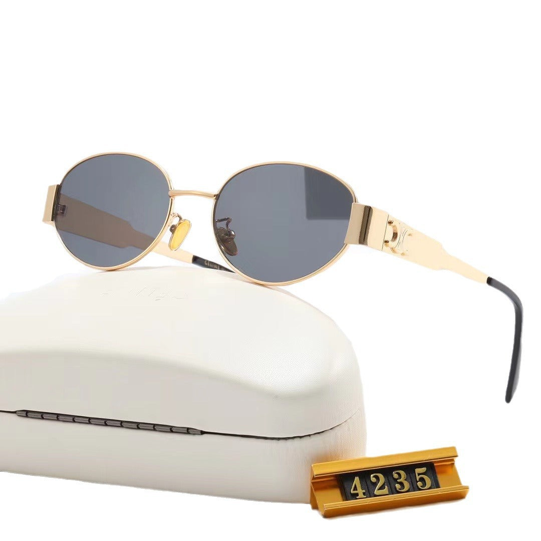 Dame eksklusiv ovalformet designer-solbrille Skanto