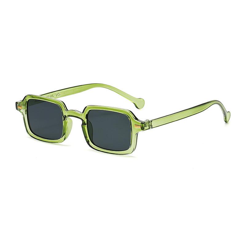 Dame geometrisk solbrille med trendy dyreprint Skanto