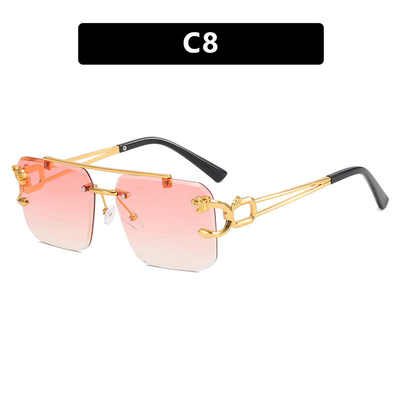 Dame kvadratisk solbrille med elegante dekorative detaljer Skanto
