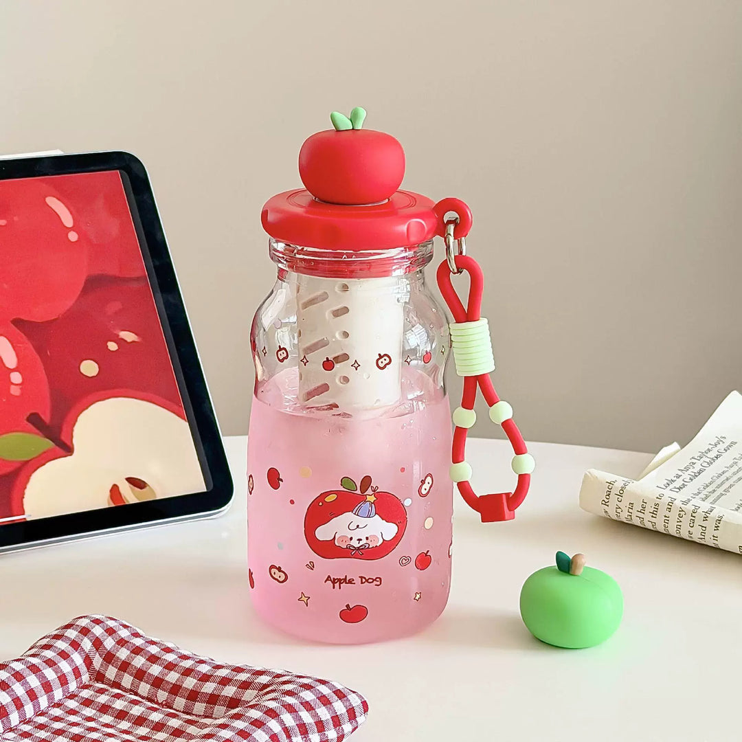 Dame Trendy og praktisk vannflaske med fruktlokk Skanto