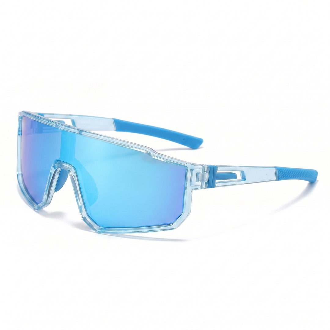 Dame nan sportslig overdimensjonert skjoldsolbrille med UV400 beskyttelse, brudsikkert polykarbonatglass og sklisikre stenger Skanto