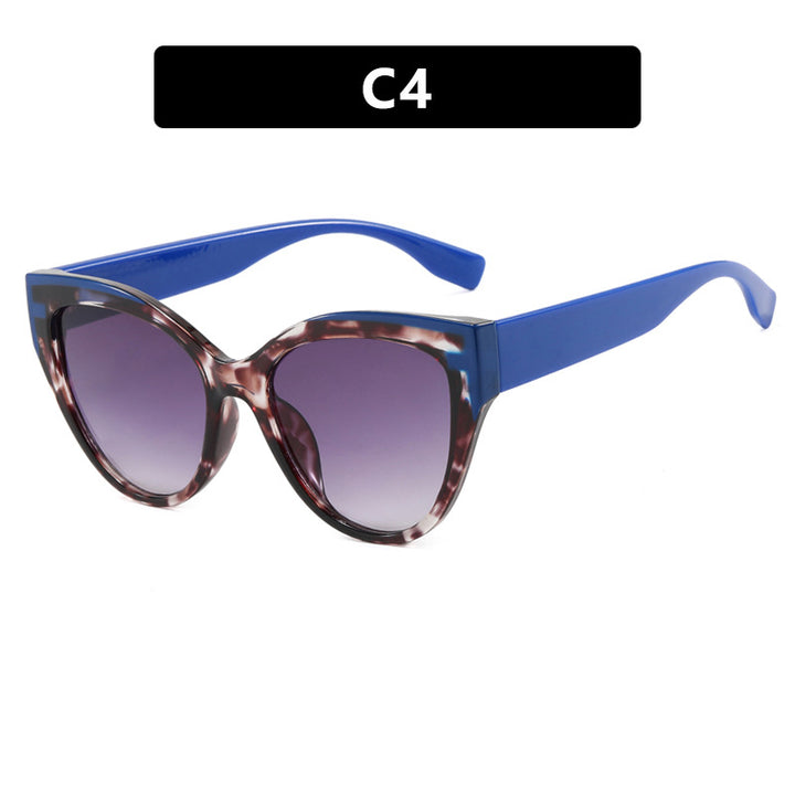 Dame Cat-Eye solbriller med ekstravagant ramme og UV-beskyttelse Skanto