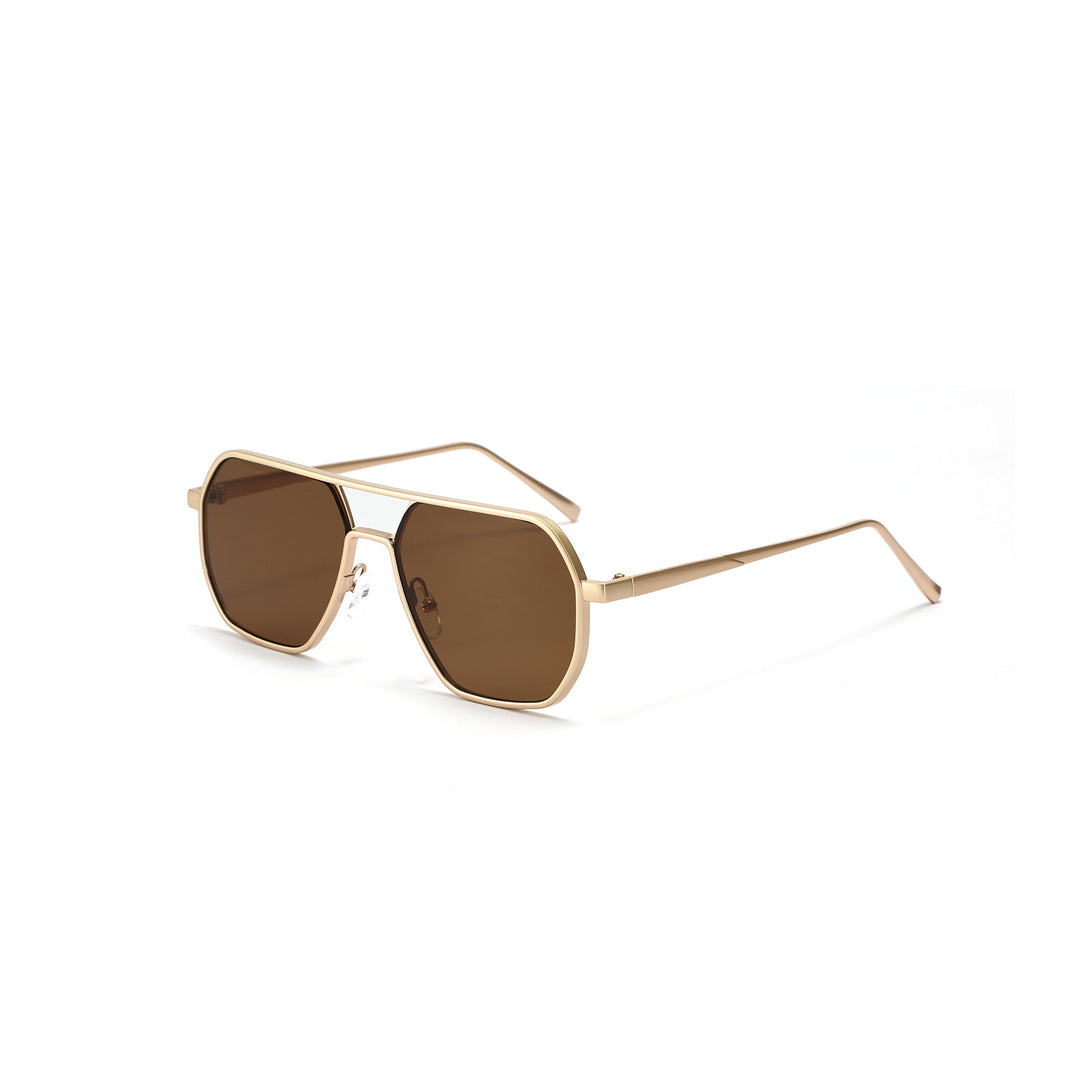 Dame moteriktig solbrille med elegant polygonal ramme Skanto