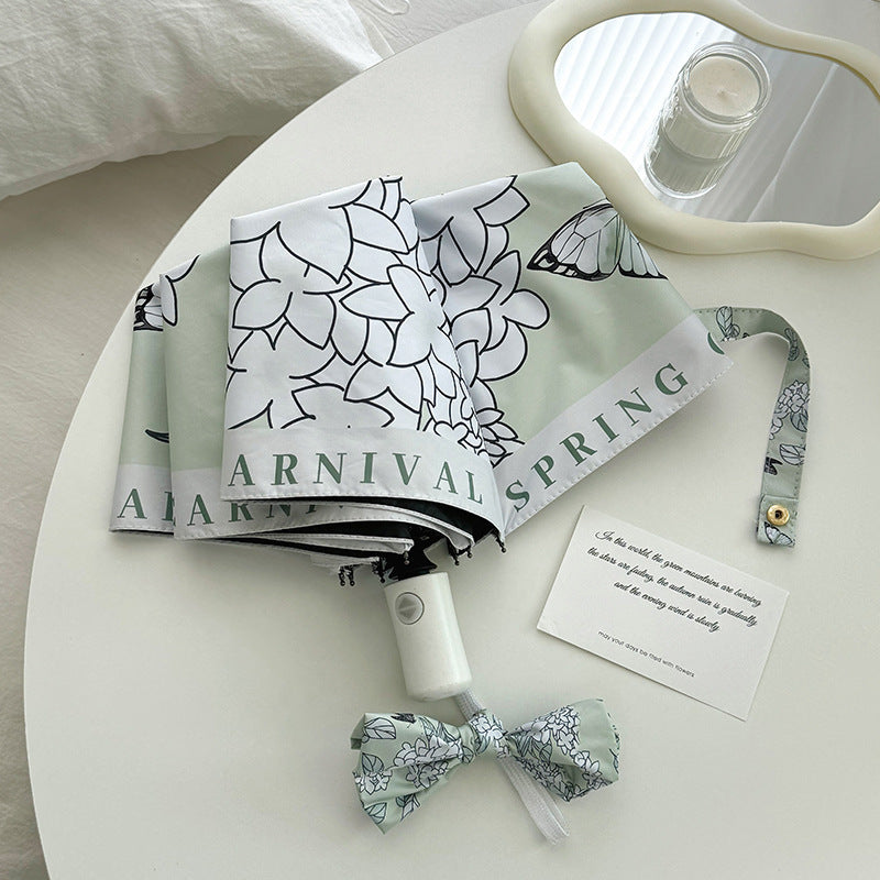 Dame Faltbar paraply med innovativt blomsterdesign Skanto