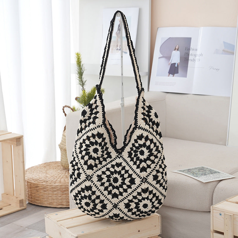 Håndlaget heklet shopper veske Skanto