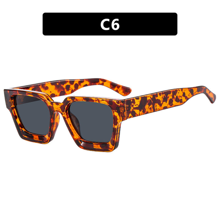 Damer moterik kvadratisk solbrille med robust ramme og gule glass Skanto