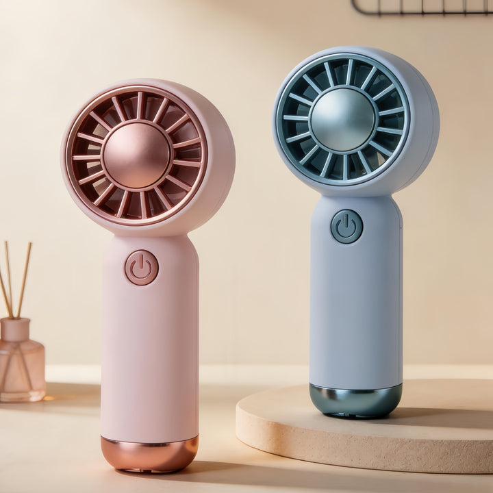 Damer Bærbar Mini-Ventilator med USB-ladefunksjon og ergonomisk design Skanto