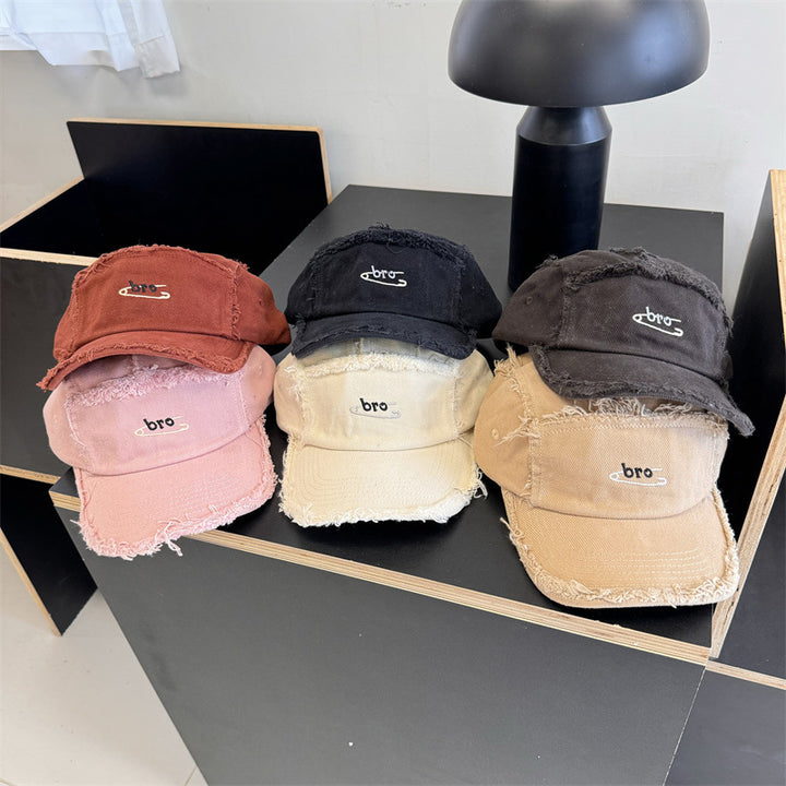 Herre Slitt Denim Snapback Caps Skanto