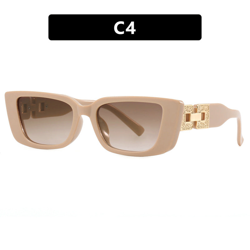Dame moteriktig Oversized solbrille med unikt leopardmønster Skanto
