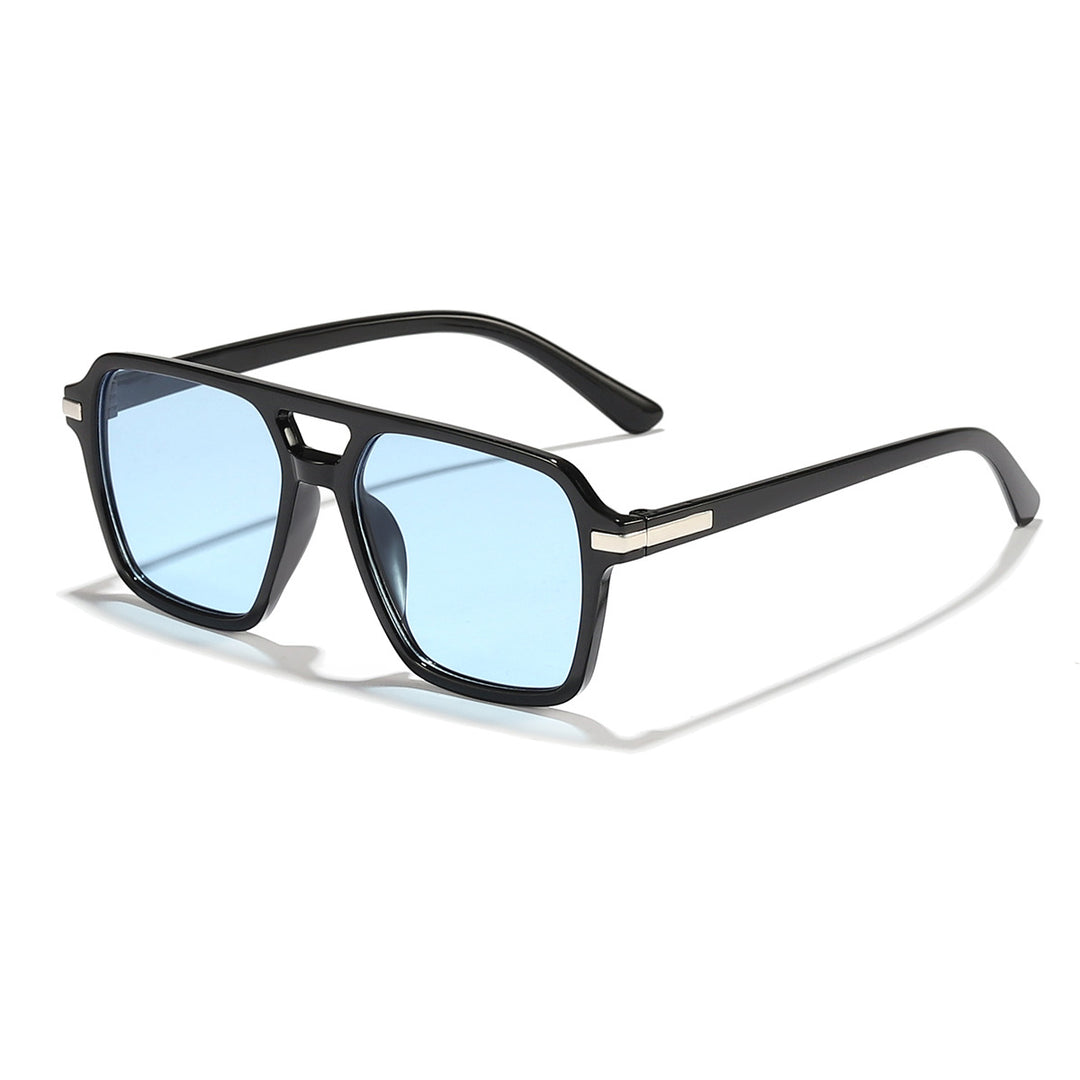 Dame firkantet solbrille med elegant gjennomsiktig ramme Skanto