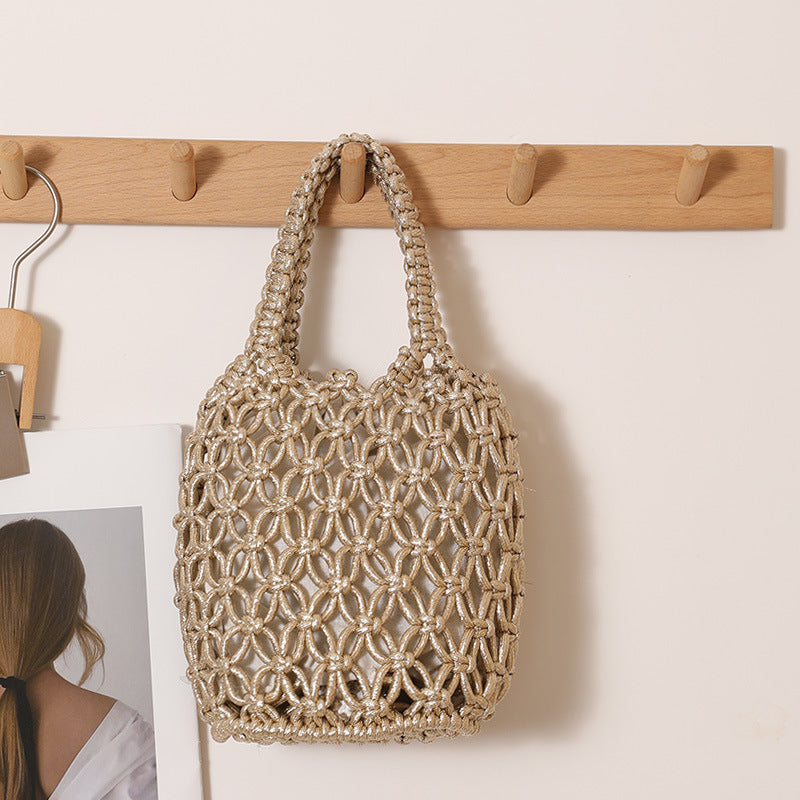 Trendy Shopper-veske med unikt nettdesign Skanto