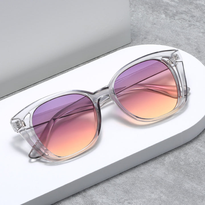 Dame stilige Cat-Eye solbriller med robust ramme Skanto