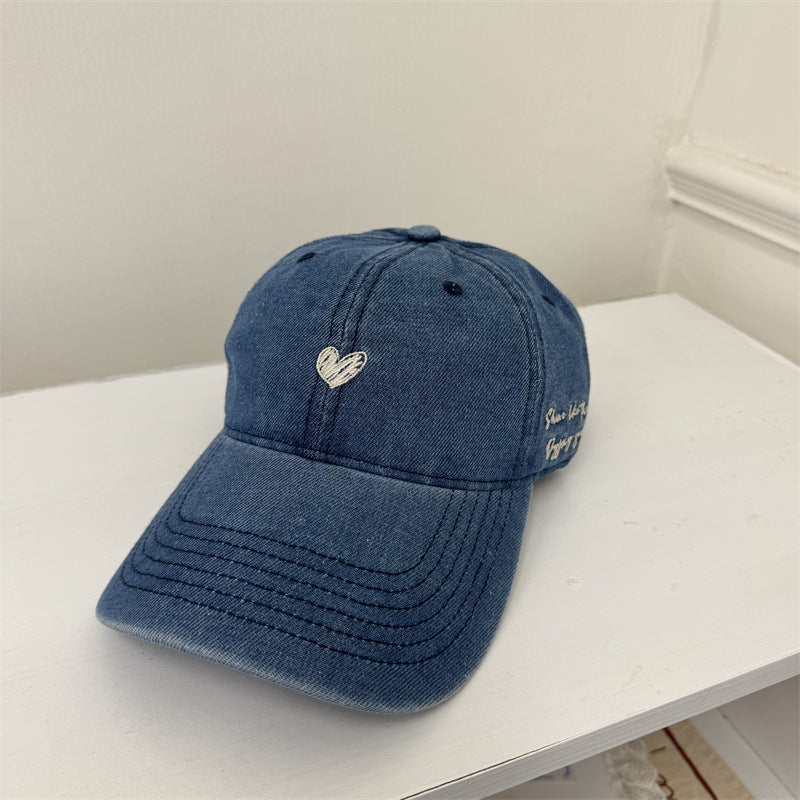 Dame Skjorte Brodert Denim Baseball Caps Skanto