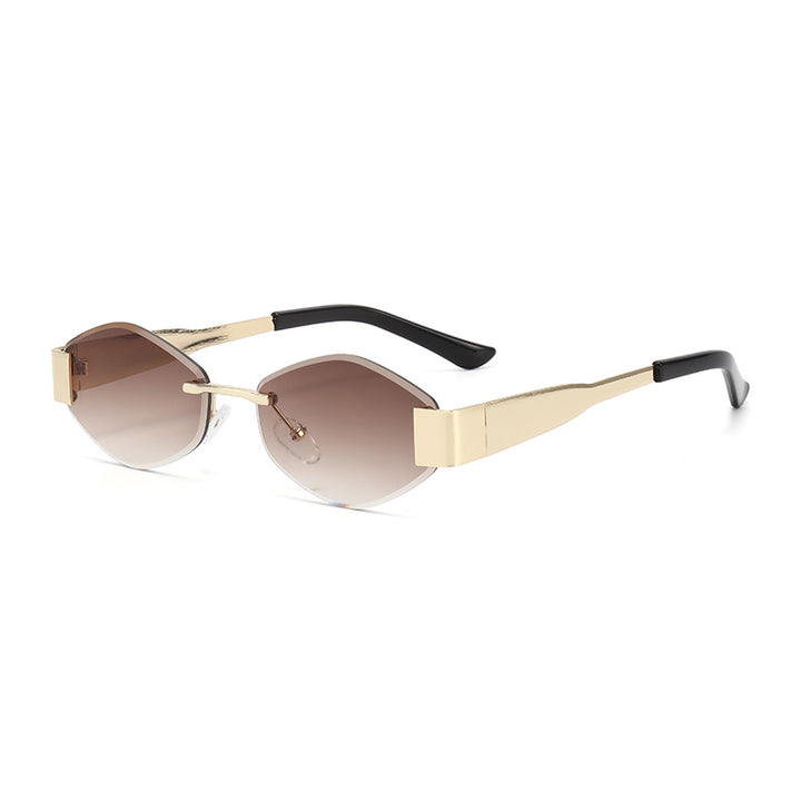 Dame motemessig solbrille med elegant åttekantet ramme og UV-beskyttelse Skanto