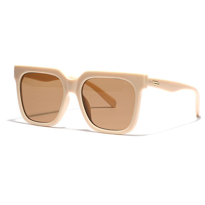 Dame firkantet solbrille med elegant skjoldpadde-design Skanto