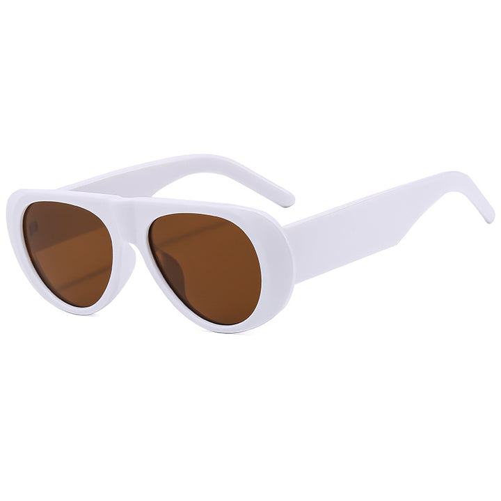 Dame eksepsjonell solbrille i trendy skilpaddesign Skanto
