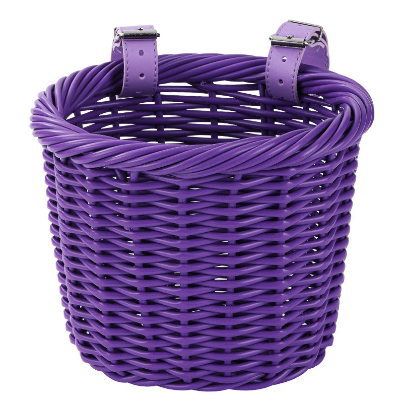 Unisex oppbevaringskurv med elegante lærhåndtak Skanto