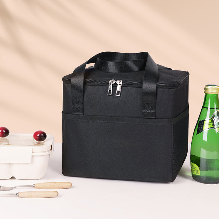 Insulated cooler bag with double protected zipper Skanto
