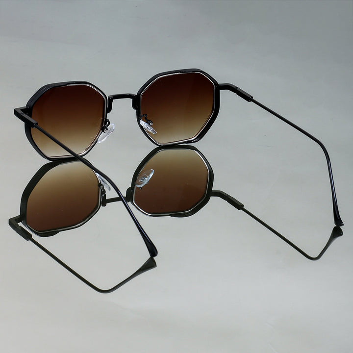 Dame solbriller i elegant, geometrisk stil med holdbar ramme Skanto