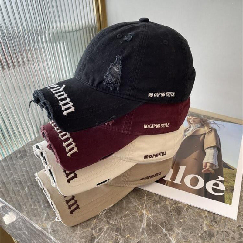 Kvinnenes slitte frihets broderte baseballcap Skanto