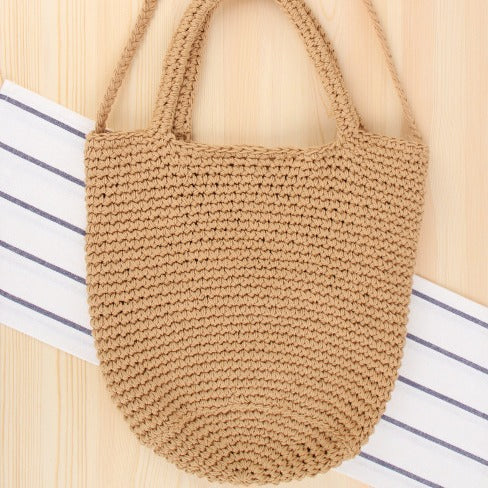 Hand-knotted tote bag with refined design Skanto